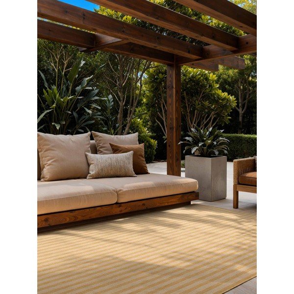 Tappeto da interno/esterno giallo ocra/color crema 160x230 cm Haringey Linley – Ted Baker-image-2