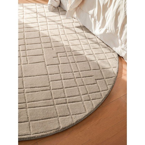 Tappeto rotondo beige in lana ø 200 cm Kenso – Villeroy&Boch-image-2