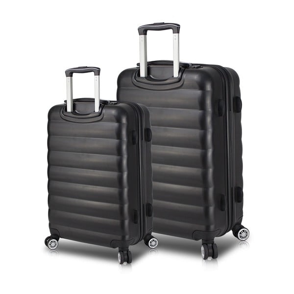 Set di 2 valigie da viaggio nere con porte USB My Valice RESSNO Grande e medio - Myvalice