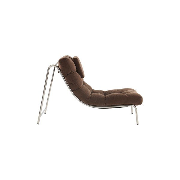 Poltrona greige con rivestimento in ciniglia Burleson – Jotex-image-3