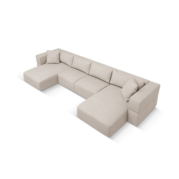 Divano angolare a U beige Esther - Milo Casa-image-2