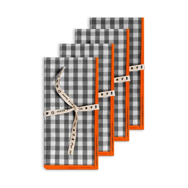 Tovaglioli in tessuto in set da 4 Vichy - Really Nice Things