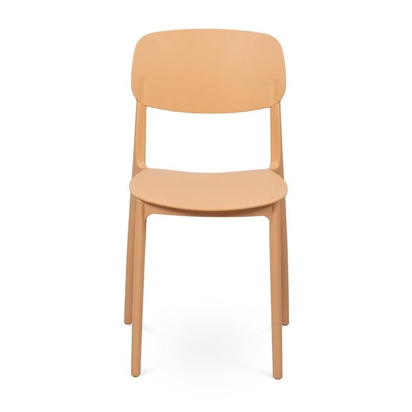 Sedia da esterno color pesca in plastica Hébé – Bonami Essentials-image-3