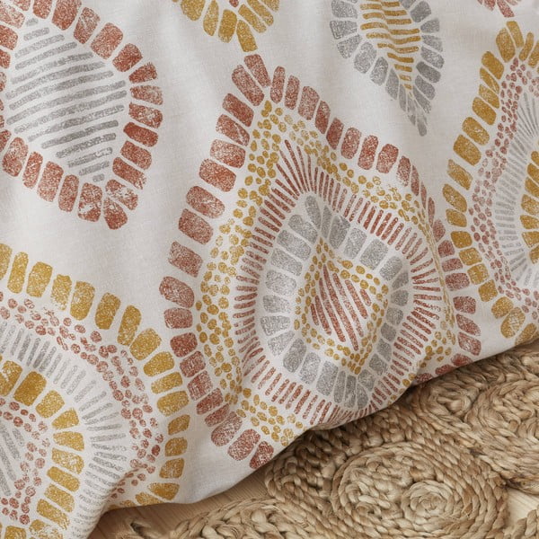Biancheria da letto in cotone arancio-beige 200x200 cm Ziri Geo - Pineapple Elephant-image-4