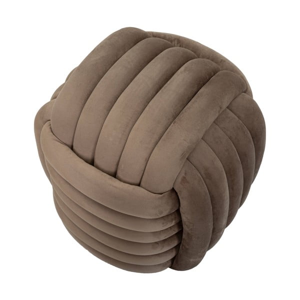 Poggiapiedi in velluto grigio-marrone Softy - Mauro Ferretti-image-3