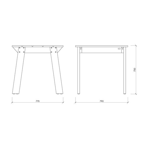 Tavolo da pranzo da giardino in pino massiccio 77x79 cm Navo – noo.ma-image-4