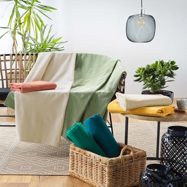 Copriletto verde 220x240 cm Lucile - douceur d'intérieur-image-4