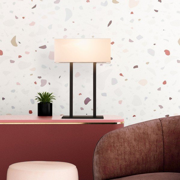 Lampada da tavolo bianco-nera (altezza 52 cm) Salihini - Opviq lights-image-3