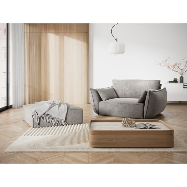 Poltrona grigio chiaro Vanda - Mazzini Sofas-image-1