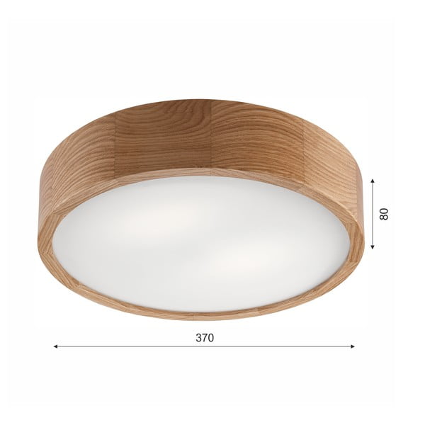 Lampada da soffitto marrone con paralume in vetro ø 37 cm Eveline - LAMKUR-image-4