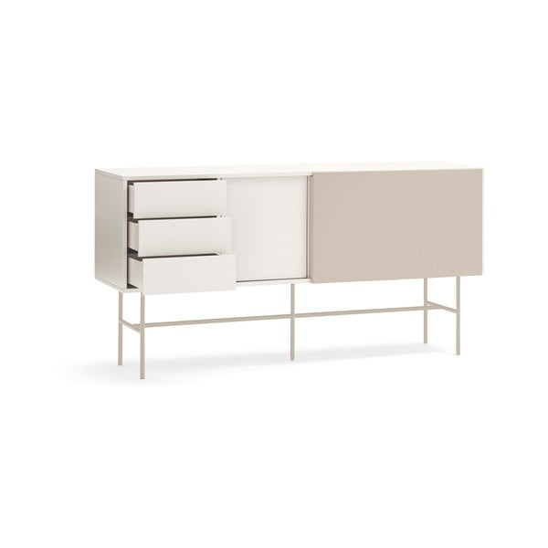 Cassettiera beige/color crema con porte scorrevoli 180x91x45 cm Nube – Teulat-image-4