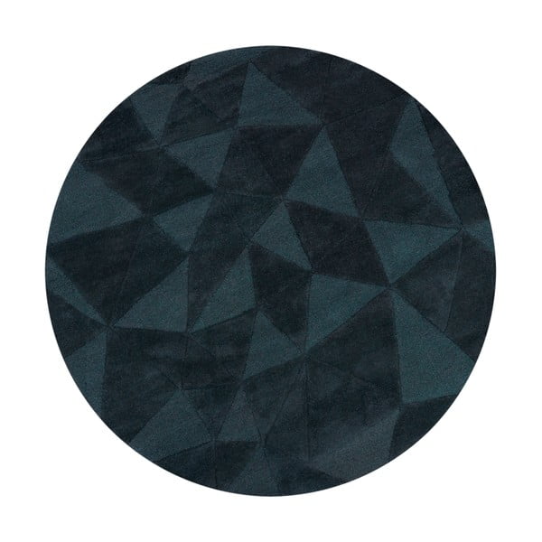 Tappeto rotondo color foglia di tè in lana tessuto a mano ø 160 cm Shard Teal – Flair Rugs