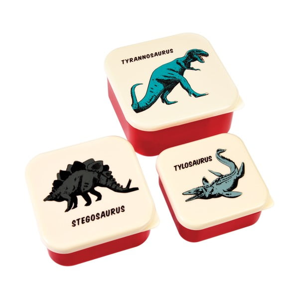 Set di 3 scatole per snack Prehistoric Land - Rex London