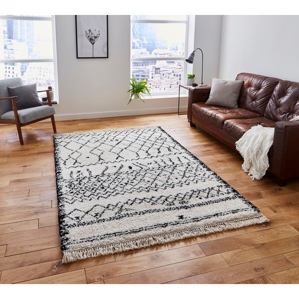 Tappeto bianco/nero 230x160 cm Boho - Think Rugs-image-1