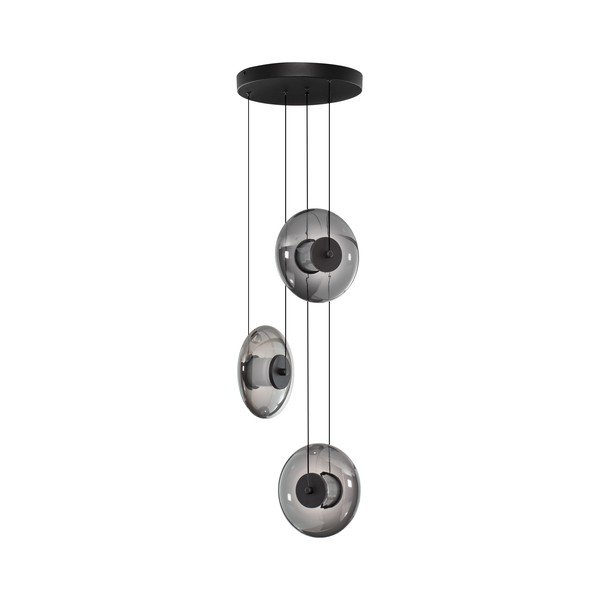 Lampadario LED nero opaco in vetro con intensità regolabile ø 35 cm Ballet – Nova Luce