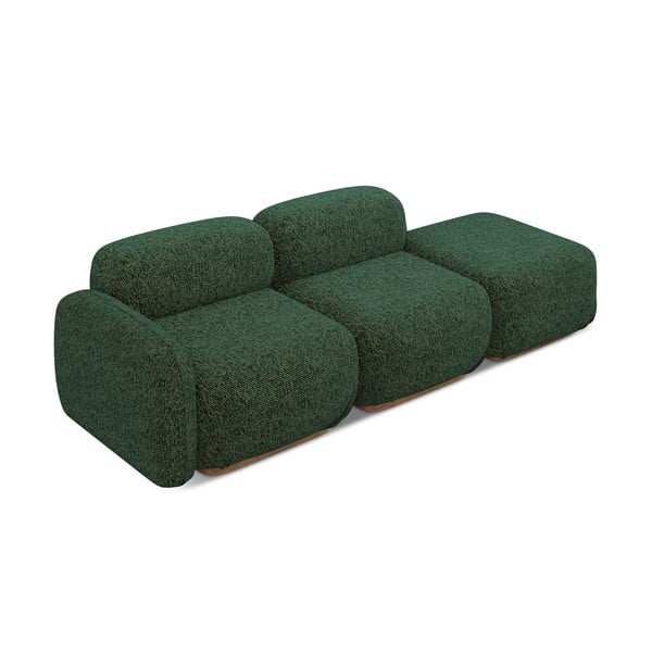 Chaise lounge componibile verde scuro (con penisola a sinistra) Ailani – Makamii-image-4