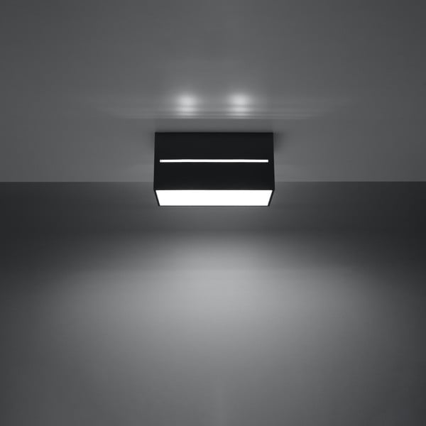 Lampada da soffitto nera con paralume in metallo 10x20 cm Lorum - Nice Lamps