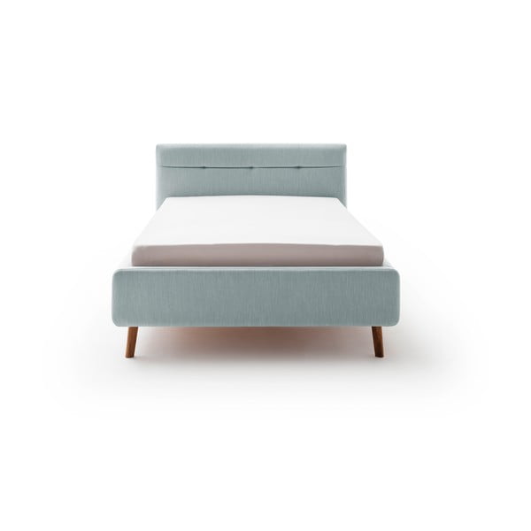 Letto matrimoniale imbottito azzurro con contenitore con rete inclusa 140x200 cm Lotte – Meise Möbel-image-2