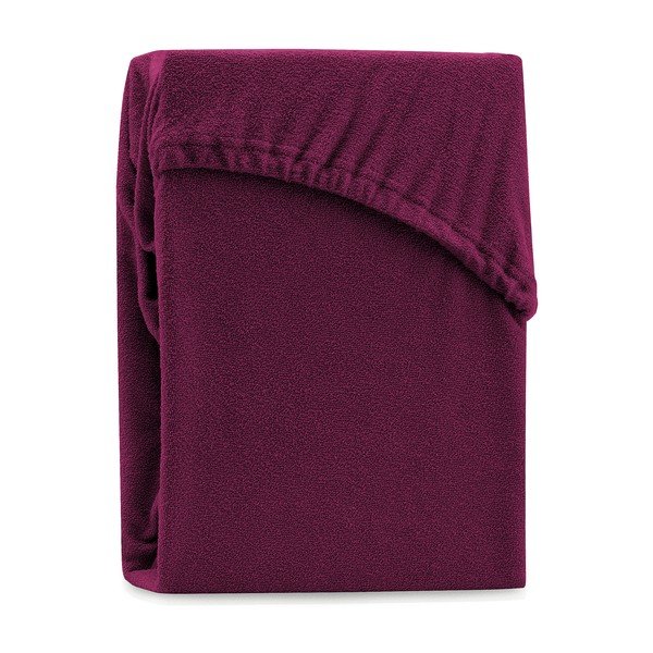 Lenzuolo con angoli viola scuro ad alto contenuto di cotone, 120/140 x 200 cm Ruby - AmeliaHome-image-2