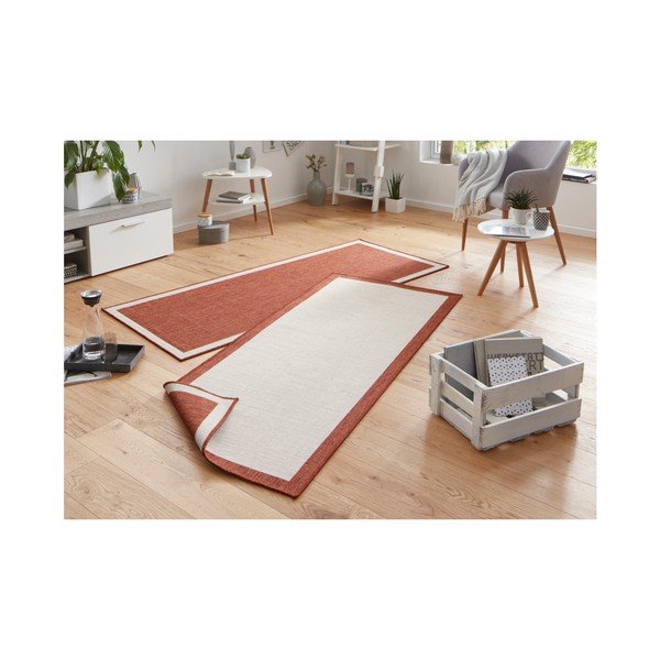 Tappeto da esterno Panama rosso e crema, 80 x 250 cm - NORTHRUGS-image-4