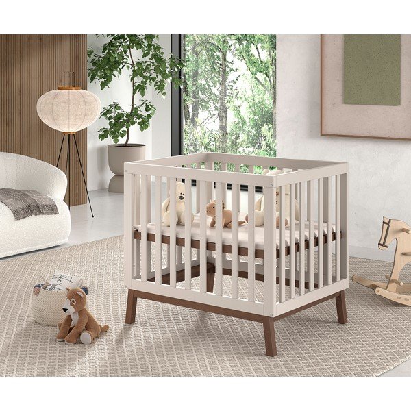 Lettino beige in pino massiccio 95x75 cm Sezane – Vipack-image-1