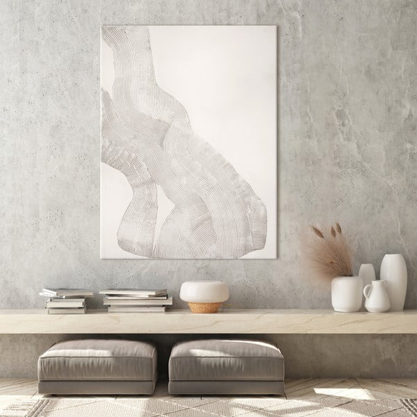 Quadro dipinto a mano 90x120 cm White Sculpture - Malerifabrikken-image-1