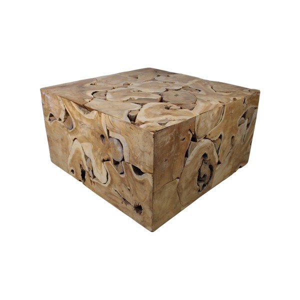 Tavolino in legno di teak non trattato Mona - HSM collection