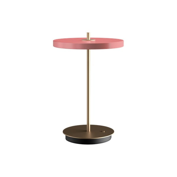 Lampada da tavolo dimmerabile a LED rosa con paralume in metallo (altezza 31 cm) Asteria Move - UMAGE