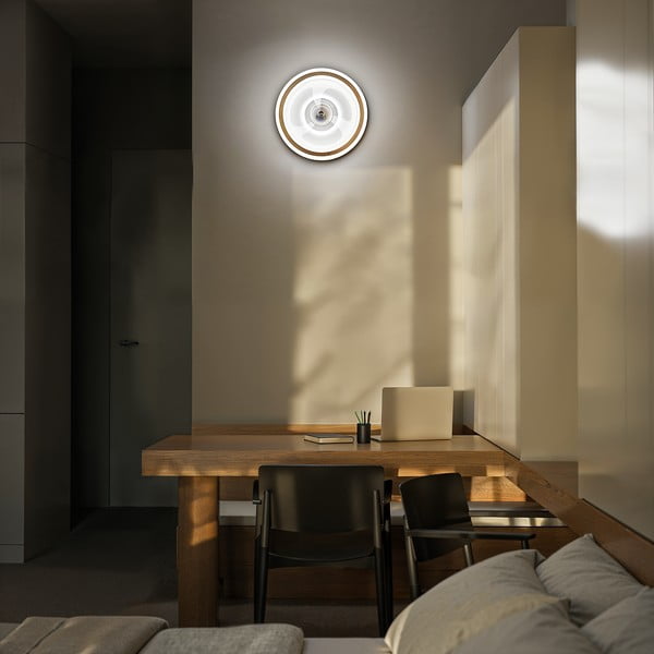 Plafoniera a LED bianca con telecomando e ventilatore Alan Move - SULION-image-1