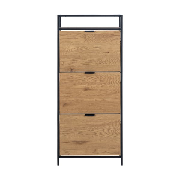 Scarpiera a battente in legno di rovere naturale Seaford - Actona-image-2