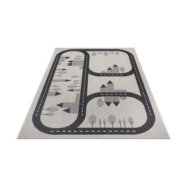 Tappeto per bambini crema Roads, 80 x 150 cm - Ragami-image-2