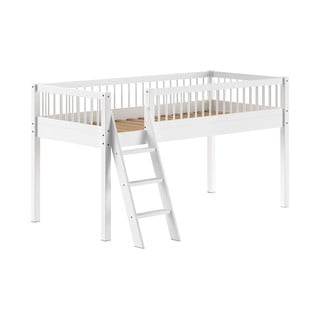 Letto per bambini in legno di faggio bianco rialzato 90x200 cm Forrest - Vipack
