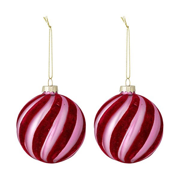 Decorazioni per albero di natale in set in vetro 2 pz ø 8 cm Sayla – Bloomingville