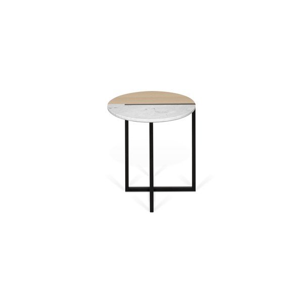 Tavolino rotondo con piano in rovere ø 50 cm Sonata - TemaHome-image-3