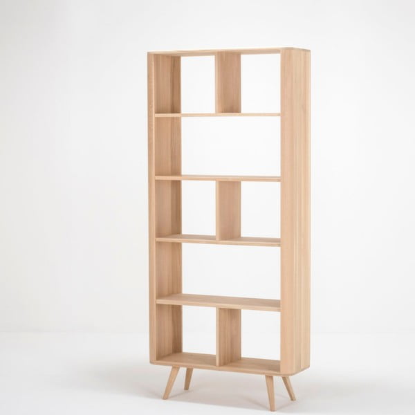 Libreria in legno di rovere 90x200 cm Ena - Gazzda-image-3