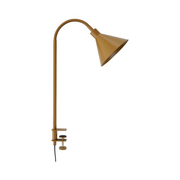 Lampada da tavolo marrone in metallo con struttura flessibile/con clip (altezza totale 50 cm) Flexi Torino – Ellos Home