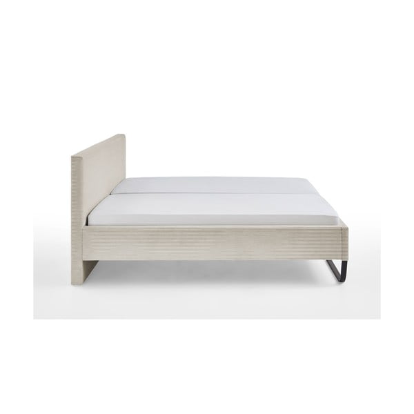 Letto matrimoniale imbottito beige rete non inclusa 180x200 cm Swing – Meise Möbel-image-2