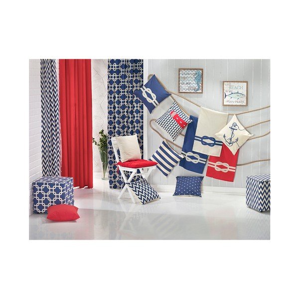 Federa blu Mike & Co. NEW YORK Strisce di vela, 43 x 43 cm Honey - Mike & Co. NEW YORK-image-1