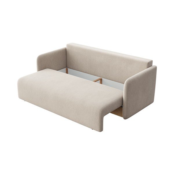 Divano beige allungabile rivestito in velluto 220 cm Chaum – Rodier-image-3