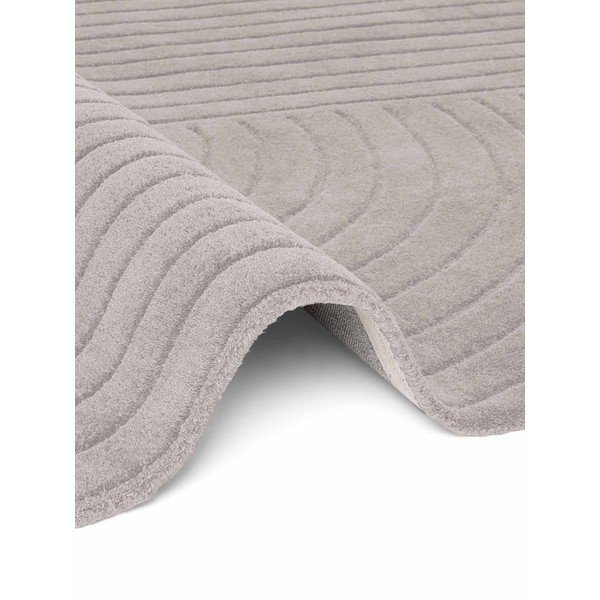 Tappeto rotondo grigio chiaro in lana tessuto a mano ø 200 cm Arcura – Vikosa-image-4