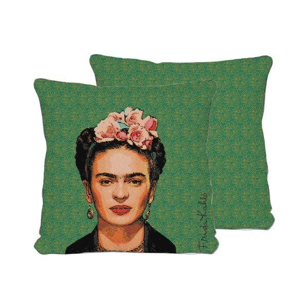 Federa reversibile in lino Frida Draw, 45 x 45 cm - Madre Selva