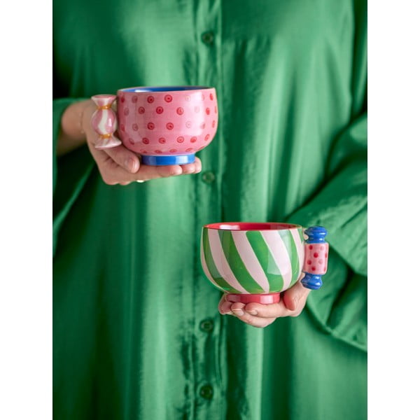 Set di tazzine per espresso in gres a tema natalizio 2 pz 250 ml Caramella – Bloomingville-image-1