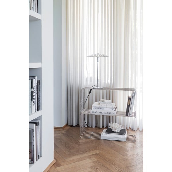 Libreria da parete color argento lucido in metallo 70x30 cm Wire – Mette Ditmer Denmark-image-4