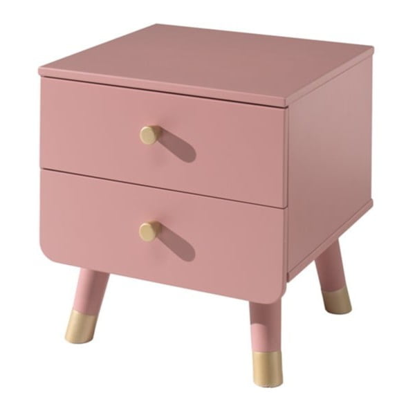 Comodino rosa per bambini in legno di pino Billy - Vipack