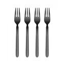 Set di forchettine da dolci nero in acciaio inox 4 pz per 4 persone Stella – Blomus
