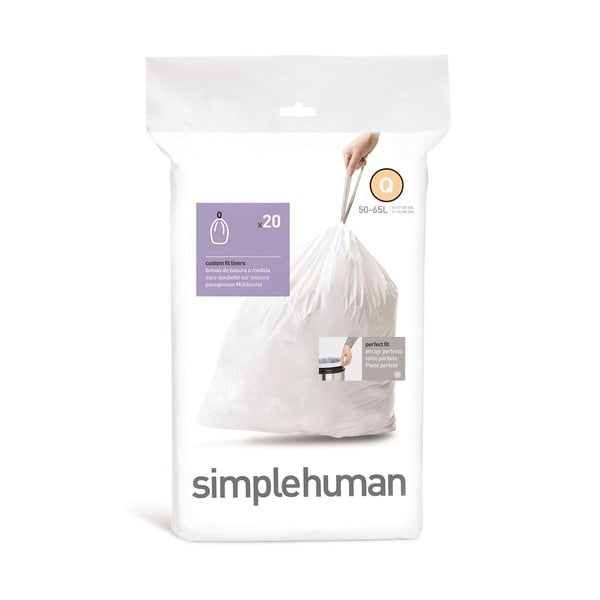 Sacchi per rifiuti 20 pz 65 l - simplehuman