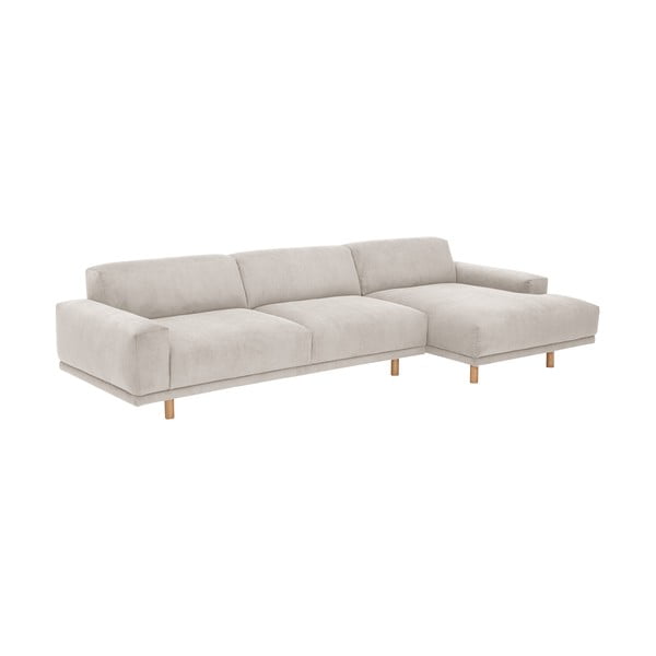 Divano angolare in velluto a coste beige, angolo destro Penelope - Max Winzer-image-2