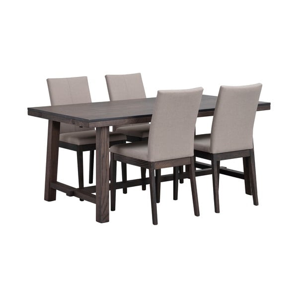 Tavolo da pranzo in rovere marrone scuro 170 x 95 cm Brooklyn - Rowico-image-4