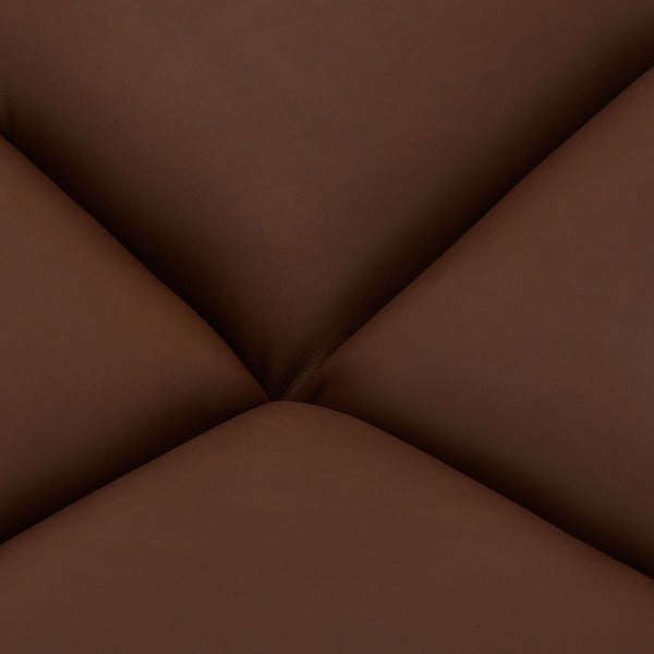 Pouf in pelle marrone scuro Miami - Furnhouse-image-4