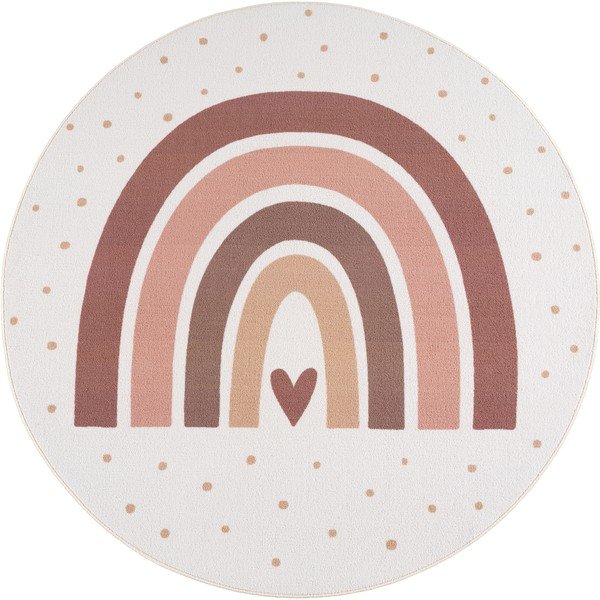 Tappeto per bambini color crema lavabile ø120 cm Coco 1132 – Ayyildiz Carpets